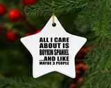 All I Care About Is Boykin Spaniel - Star Ornament