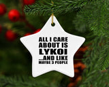 All I Care About Is Lykoi - Star Ornament