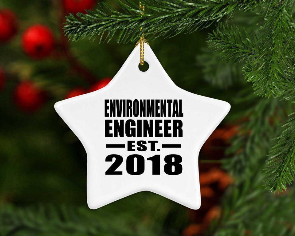 Environmental Engineer Established EST. 2018 - Star Ornament