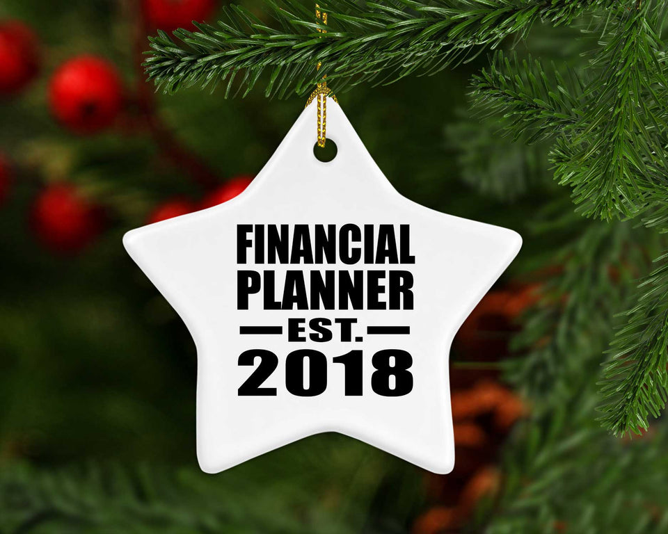 Financial Planner Established EST. 2018 - Star Ornament