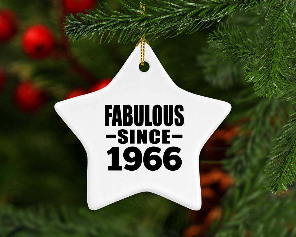 58th Birthday Fabulous Since 1966 - Star Ornament