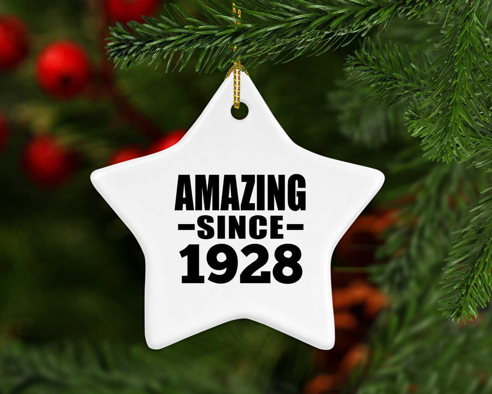 96th Birthday Amazing Since 1928 - Star Ornament