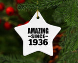 88th Birthday Amazing Since 1936 - Star Ornament