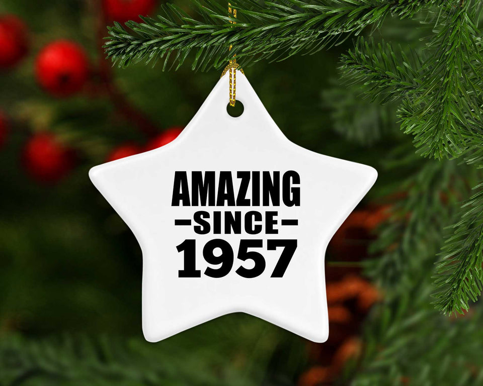 67th Birthday Amazing Since 1957 - Star Ornament