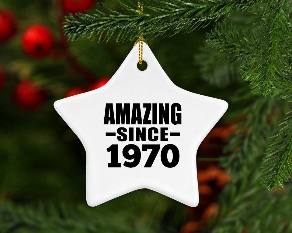 54th Birthday Amazing Since 1970 - Star Ornament