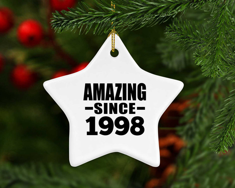 26th Birthday Amazing Since 1998 - Star Ornament
