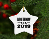 Daughter In Law Established EST. 2019 - Star Ornament