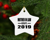 Mother In Law Established EST. 2019 - Star Ornament