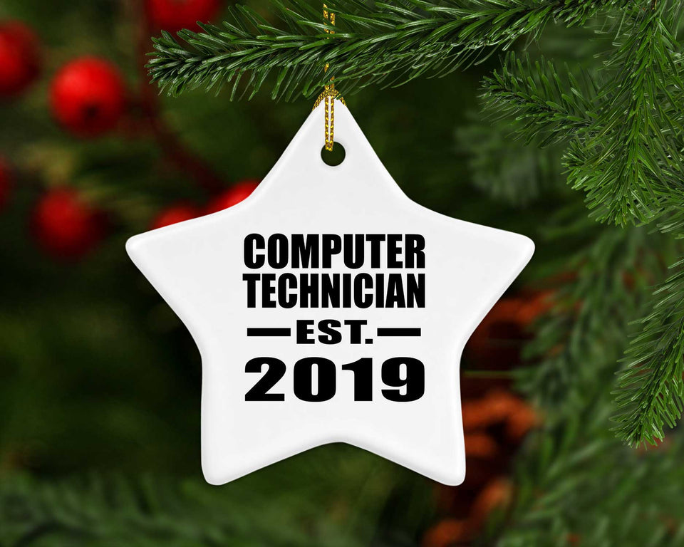 Computer Technician Established EST. 2019 - Star Ornament