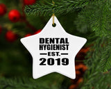Dental Hygienist Established EST. 2019 - Star Ornament