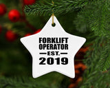 Forklift Operator Established EST. 2019 - Star Ornament