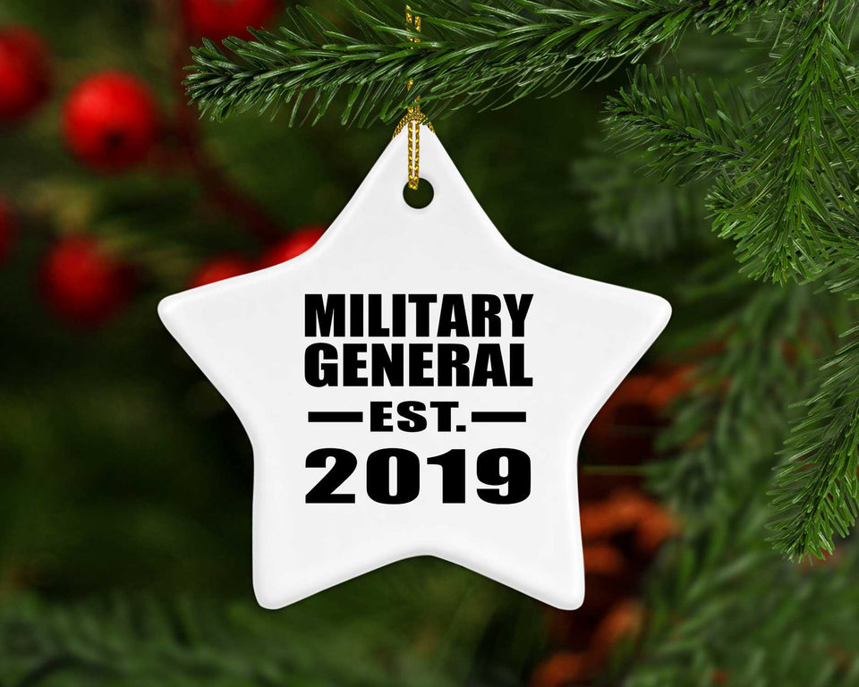 Military General Established EST. 2019 - Star Ornament