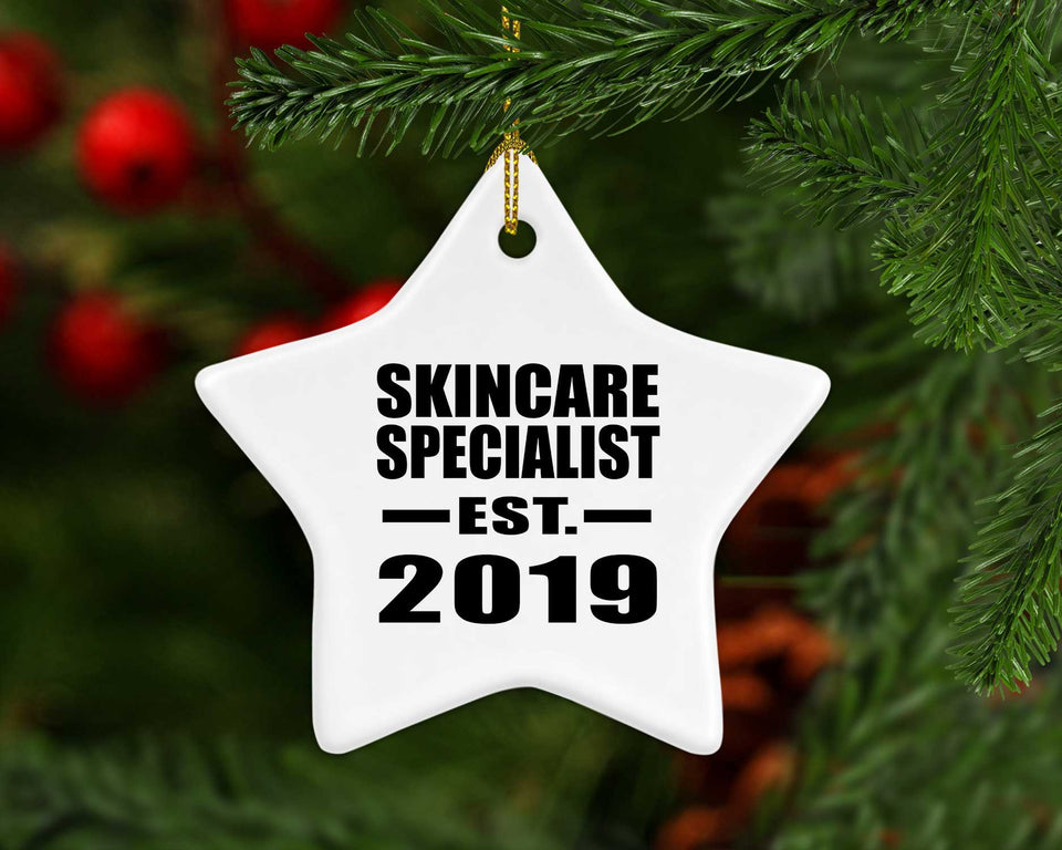 Skincare Specialist Established EST. 2019 - Star Ornament