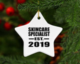 Skincare Specialist Established EST. 2019 - Star Ornament