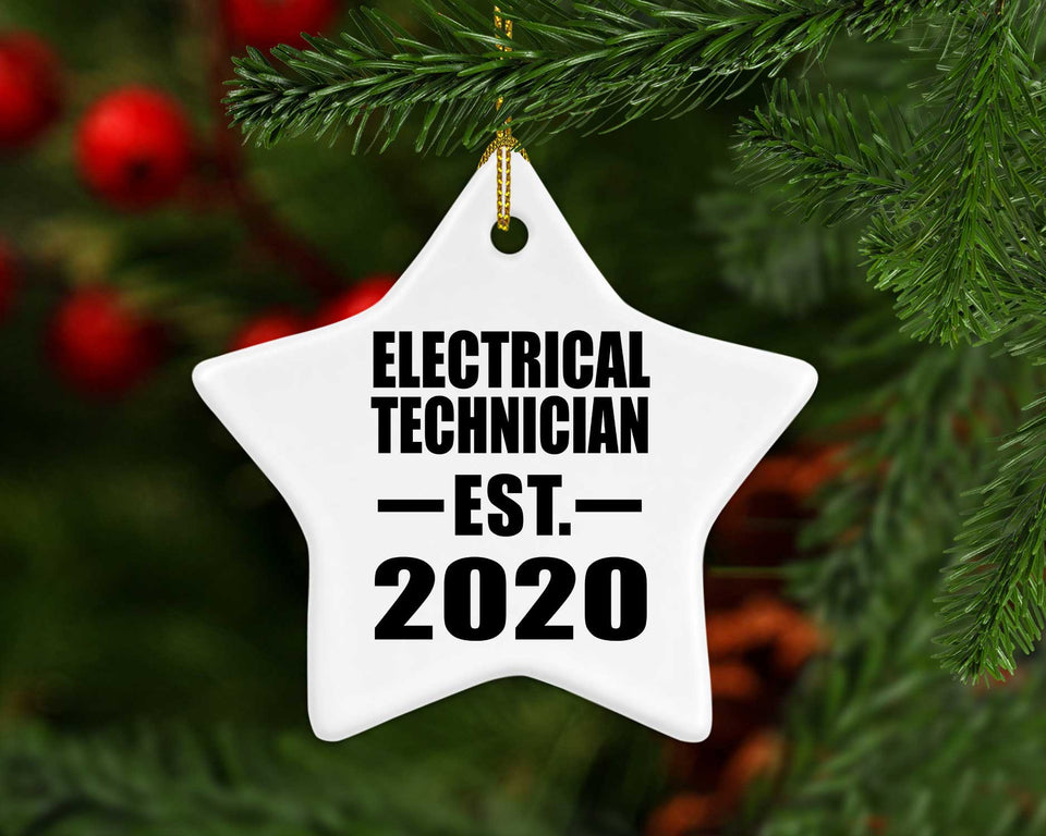 Electrical Technician Established EST. 2020 - Star Ornament