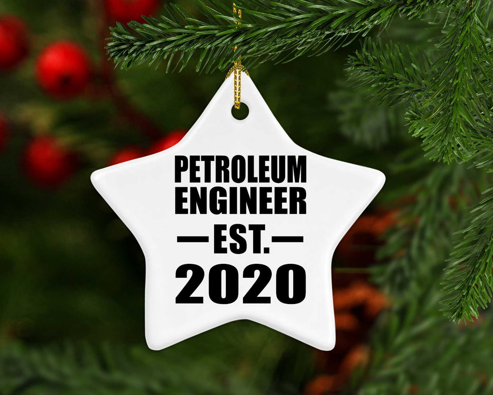 Petroleum Engineer Established EST. 2020 - Star Ornament