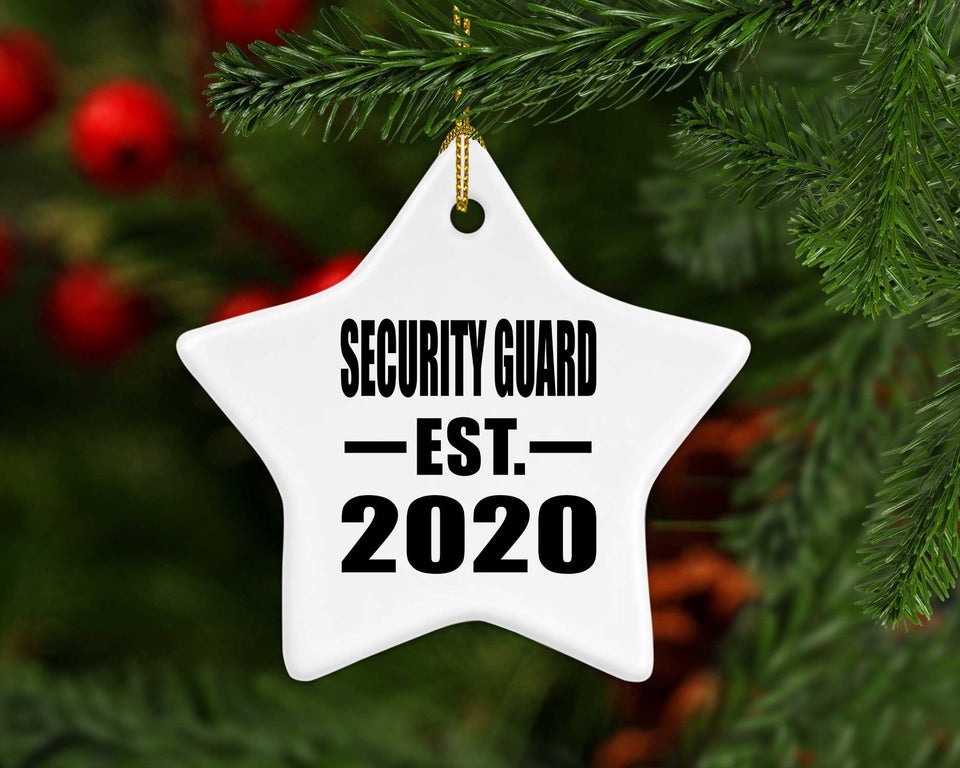 Security Guard Established EST. 2020 - Star Ornament