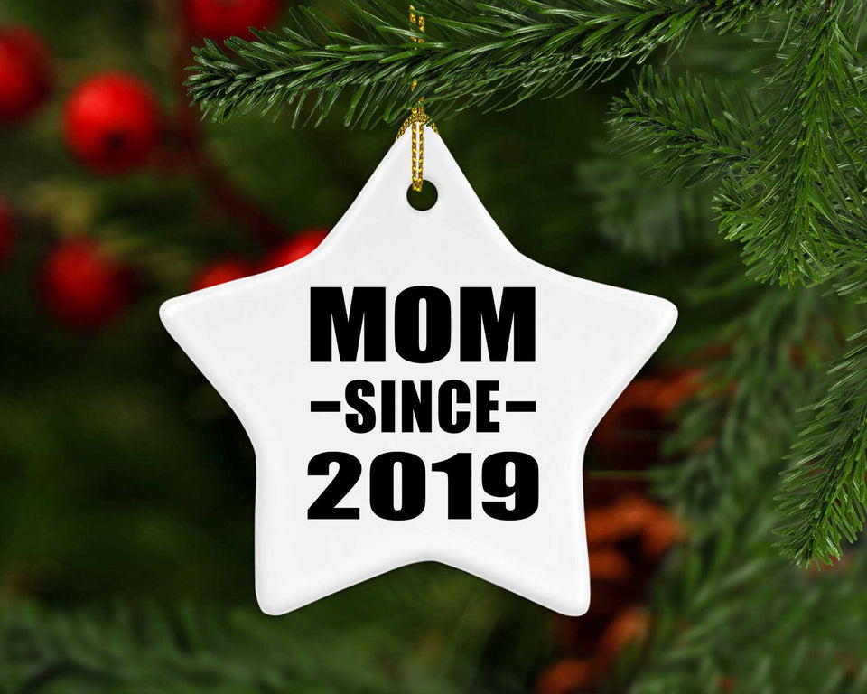 Mom Since 2019 - Star Ornament
