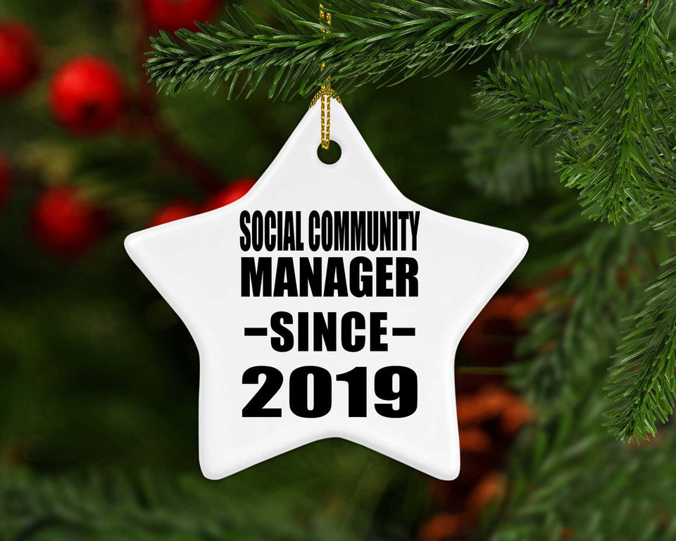 Social Community Manager Since 2019 - Star Ornament