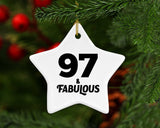97th Birthday 97 & Fabulous - Star Ornament