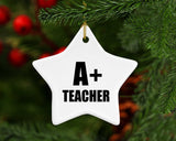 A+ Teacher - Star Ornament