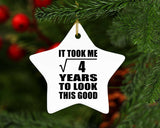 2nd Birthday Took Square Root of 4 Years To Look Good - Star Ornament