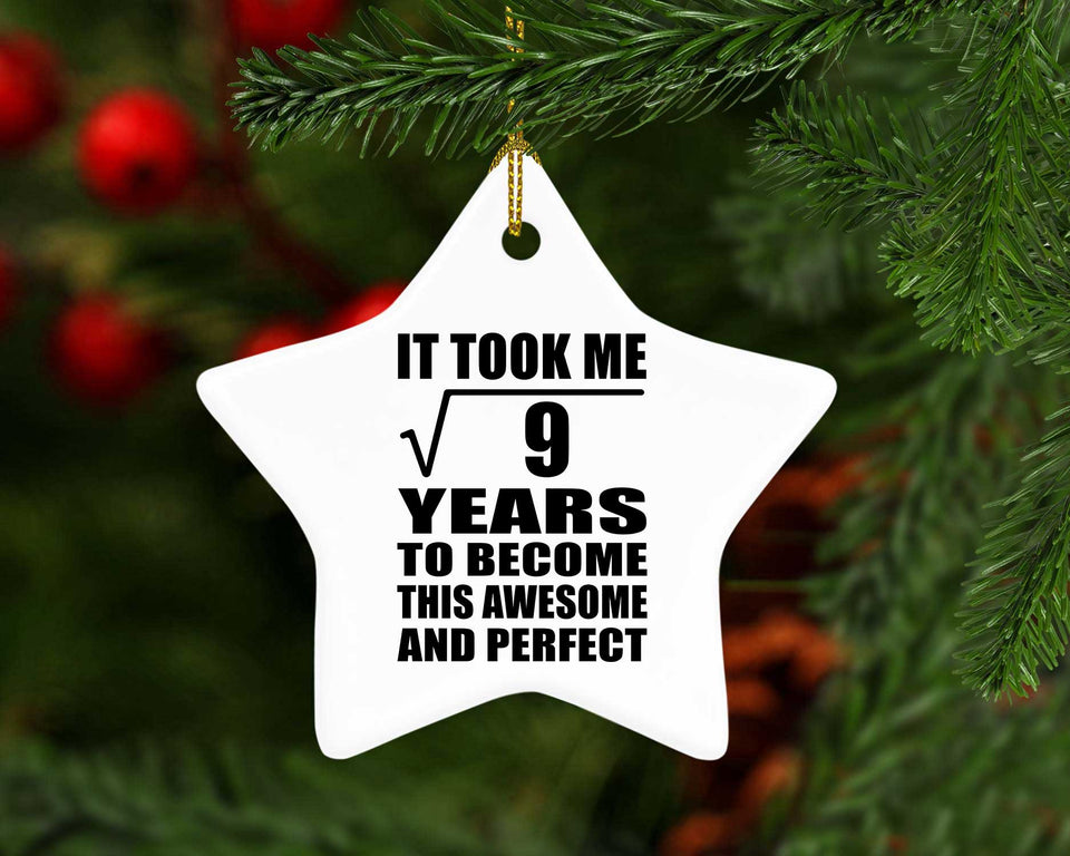 3rd Birthday Took Square Root of 9 Years To Awesome - Star Ornament