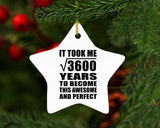60th Birthday Took Square Root of 3600 Years To Awesome - Star Ornament