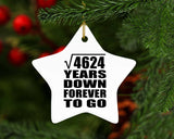 68th Anniversary Square Root of 4624 Years Down Forever To Go - Star Ornament