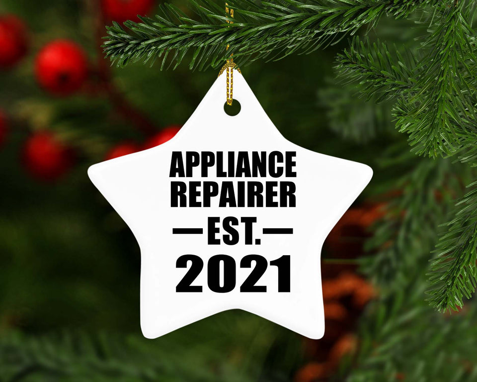Appliance Repairer Established EST. 2021 - Star Ornament
