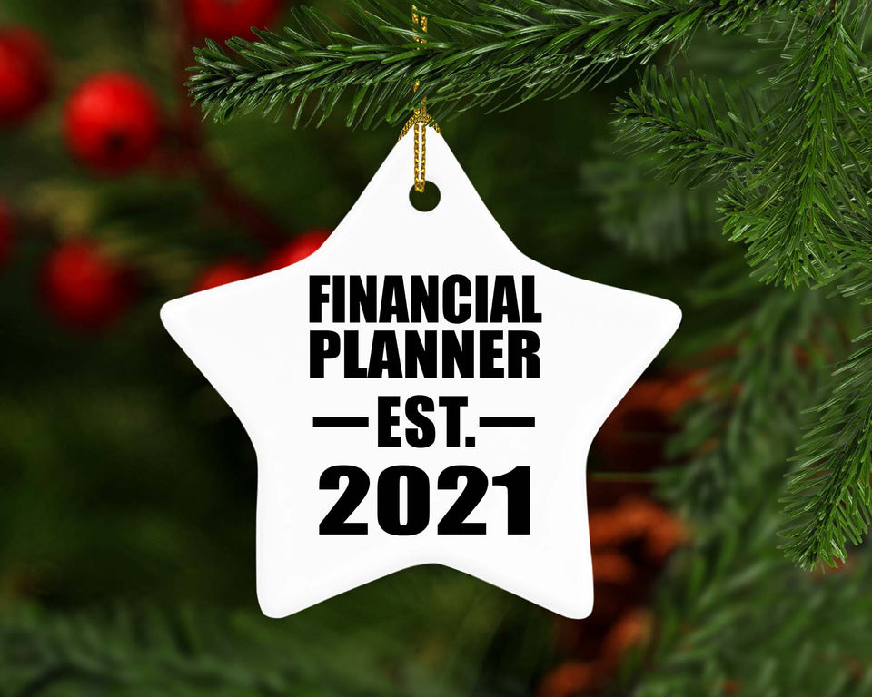 Financial Planner Established EST. 2021 - Star Ornament