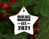 Online Sales Manager Established EST. 2021 - Star Ornament
