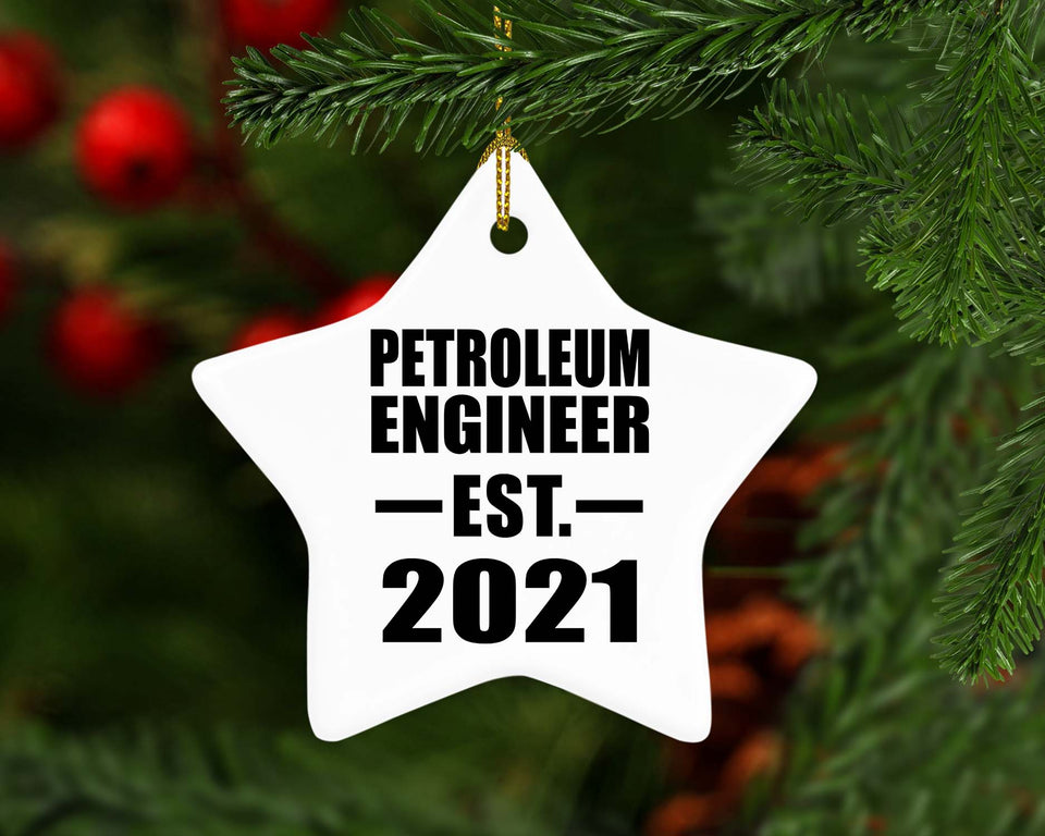 Petroleum Engineer Established EST. 2021 - Star Ornament