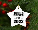 Truck Driver Established EST. 2022 - Star Ornament
