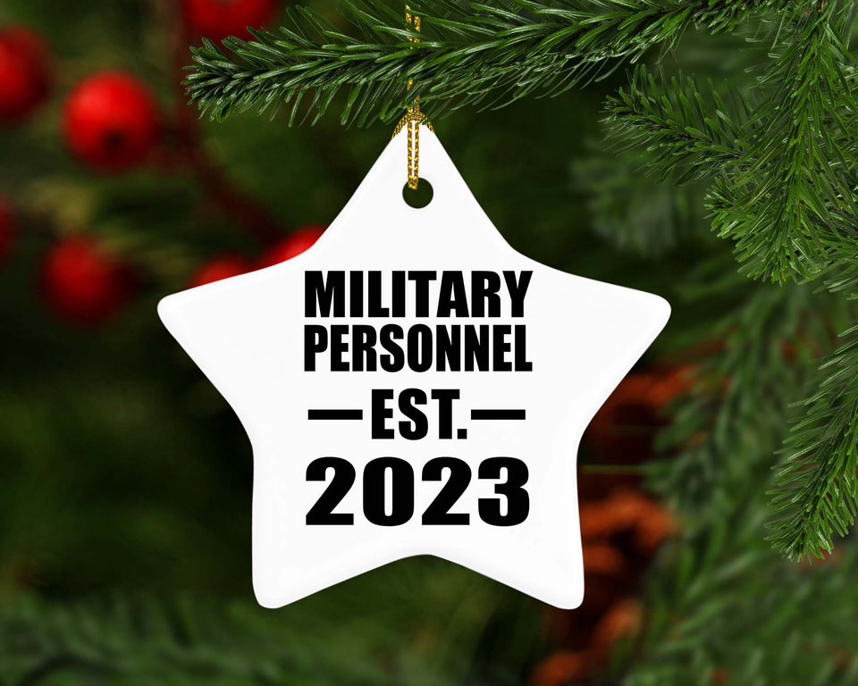 Military Personnel Established EST. 2023 - Star Ornament