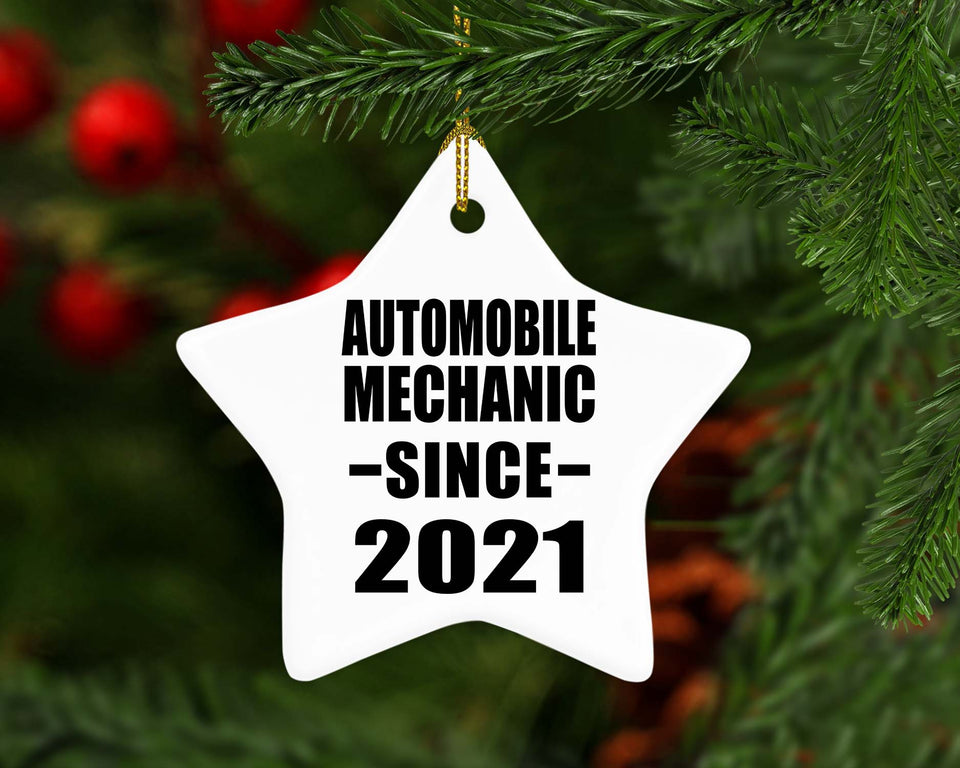 Automobile Mechanic Since 2021 - Star Ornament