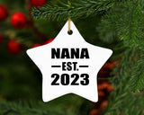 Nana Established EST. 2023 - Star Ornament