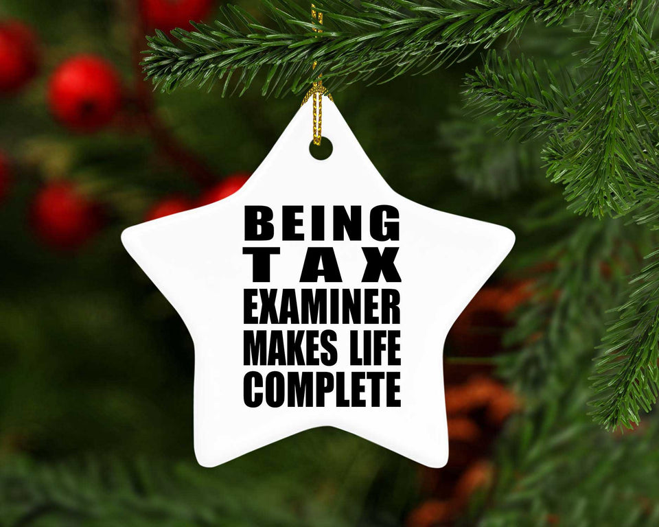 Being Tax Examiner Makes Life Complete - Star Ornament