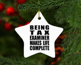 Being Tax Examiner Makes Life Complete - Star Ornament