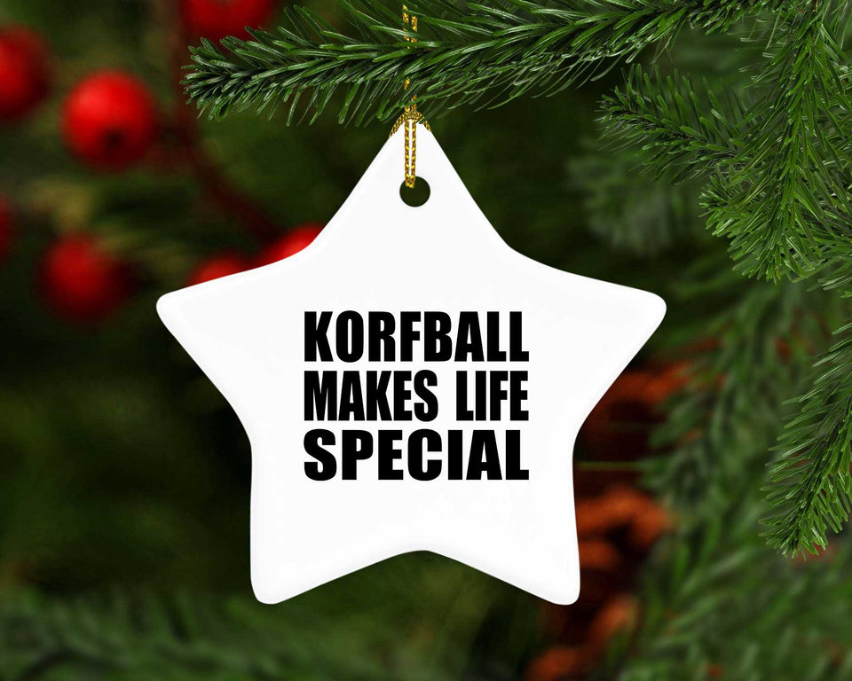 Korfball Makes Life Special - Star Ornament