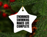 Synchronized Swimming Makes Life Complete - Star Ornament