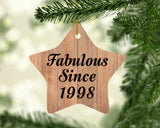 26th Birthday Fabulous Since 1998 - Star Ornament C