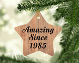 39th Birthday Amazing Since 1985 - Star Ornament C