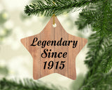 109th Birthday Legendary Since 1915 - Star Ornament C