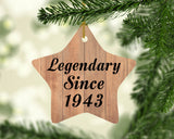 81st Birthday Legendary Since 1943 - Star Ornament C