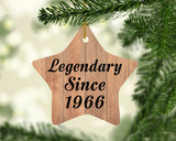 58th Birthday Legendary Since 1966 - Star Ornament C