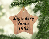 42nd Birthday Legendary Since 1982 - Star Ornament C