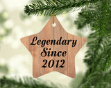 12th Birthday Legendary Since 2012 - Star Ornament C