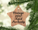 7th Birthday Vintage 2017 Aged Perfectly - Star Ornament C
