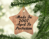 17th Birthday Made In 2007 Aged To Perfection - Star Ornament C